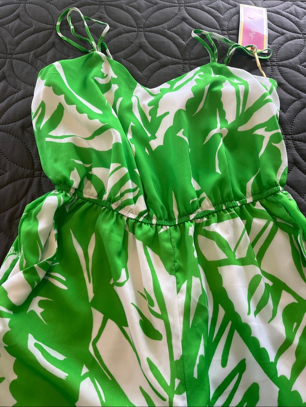 Lilly Pulitzer wide leg tropical bright jumpsuit new - Picture 4 of 10